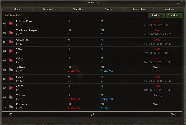Community - Epic Boss Tracker