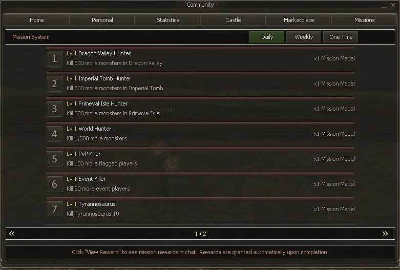Community - Mission System
